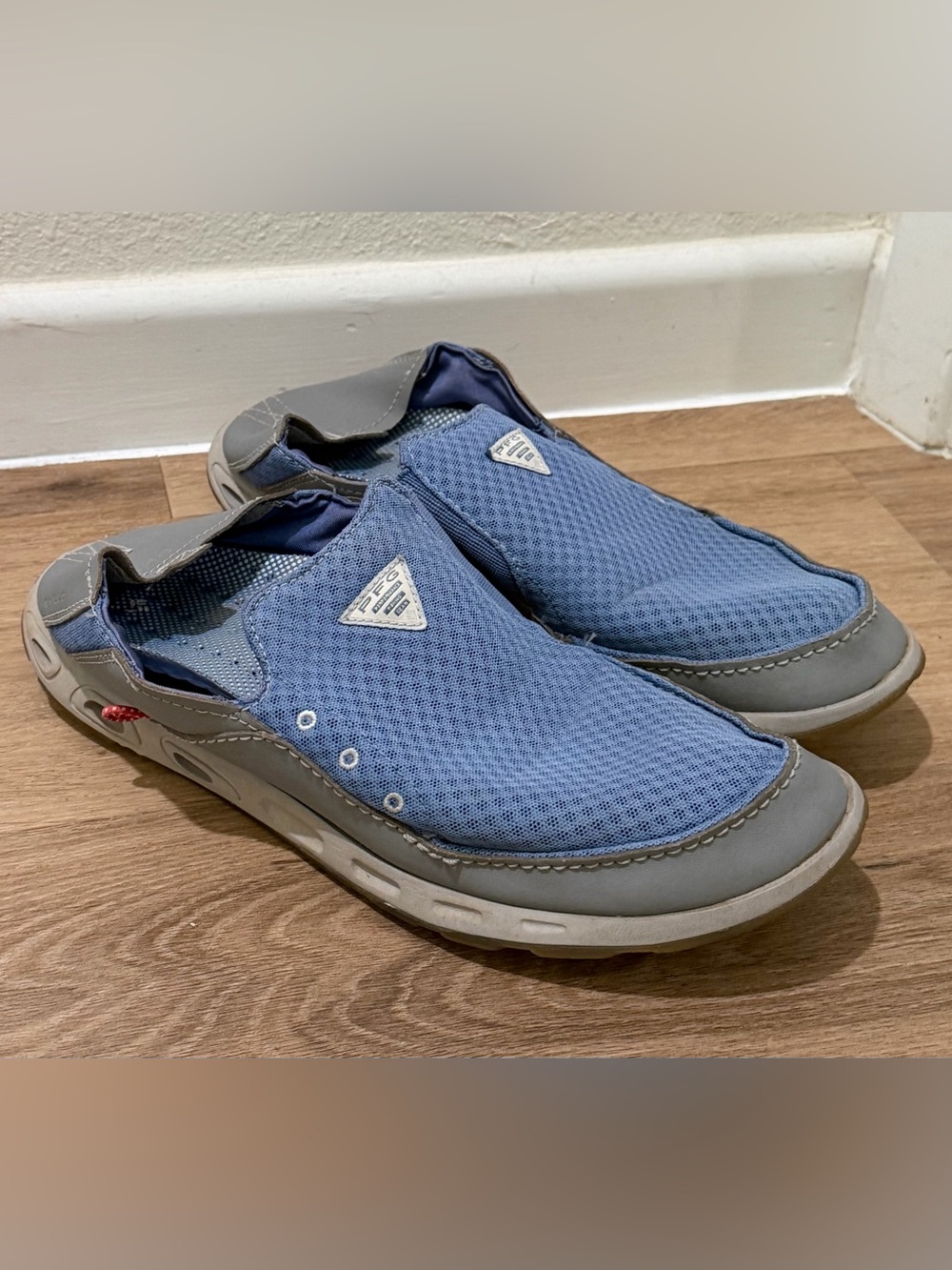 Columbia Men’s Bahama Vent Marlin PFG Leather Casual Boat Shoes Blue size 12